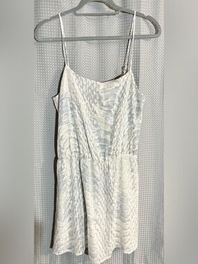 Parker Silk Sequin Slip Dress Sz S Snakeskin adj Spaghetti Straps Party Date